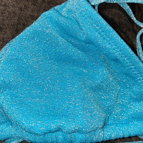Baby blue string bathing suit top - Picture 6 of 8